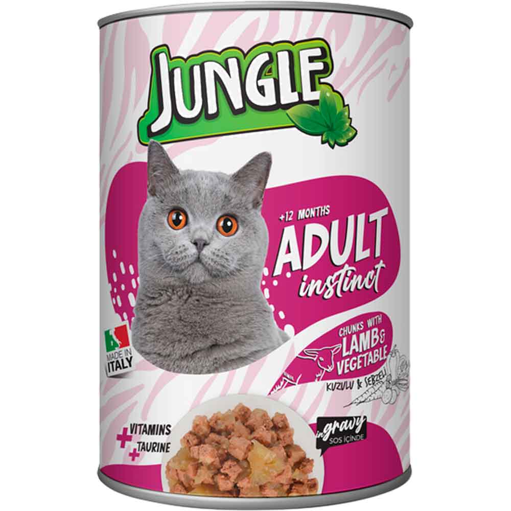 Jungle Kuzuetli Sebzeli Kedi Konservesi 415 gr